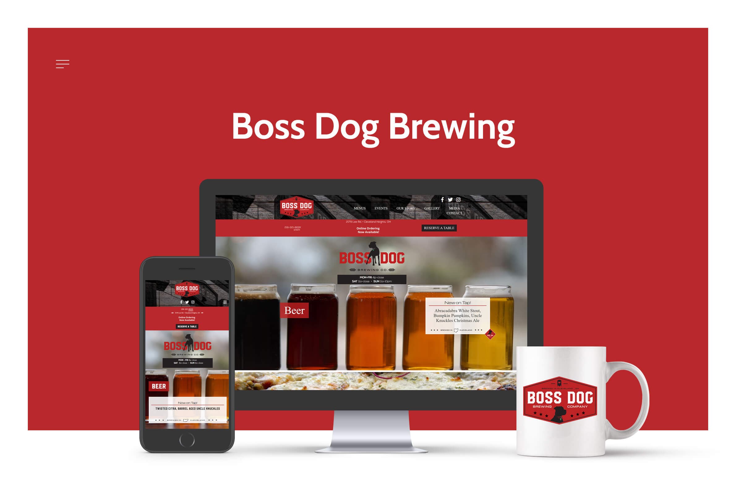 Boss Dog Brewing (WordPress Custom Theme) - Project cover image